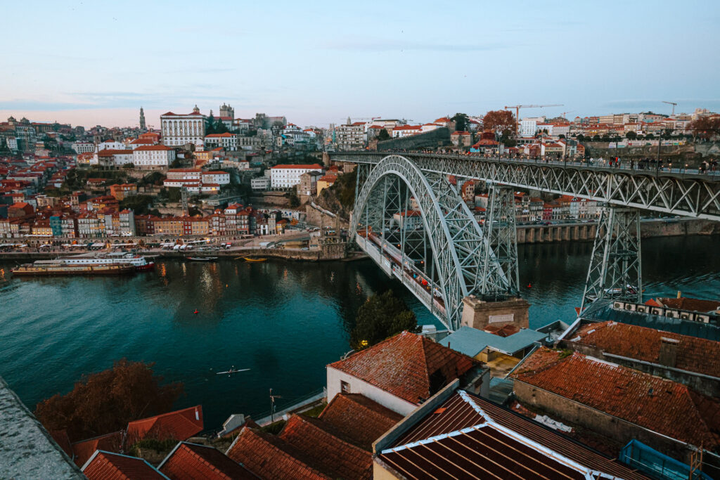 Picture of Dom Luis Bridge overlooking the Douro River.